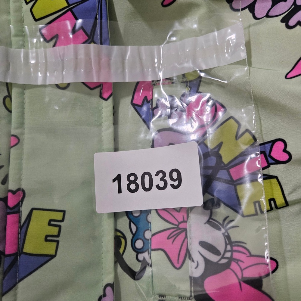 NEW Disney Minnie Mouse Daisy Duck Girls Hooded Jacket Light Green Pink XL 10 Yr - Picture 12 of 12